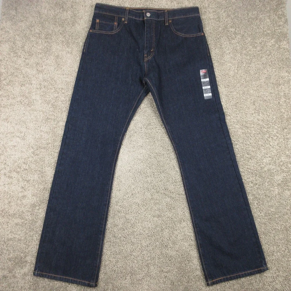 Levis Jeans Mens 34x32 Blue 517 Slim Bootcut Western Cowboy Rodeo Denim Pants